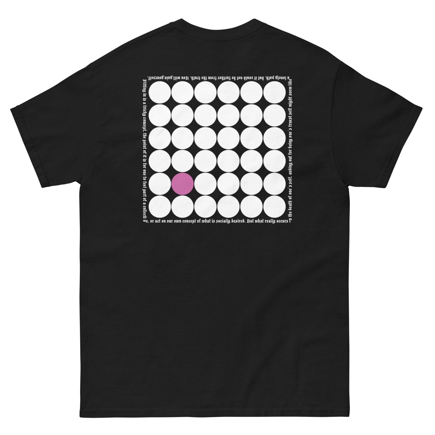 LOOK HERE PINKY. Men graphic black tee 105